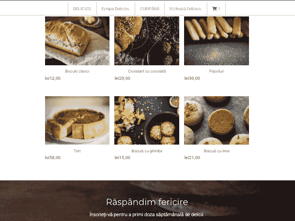 Site web minim pentru șablon de afaceri de la Strikingly