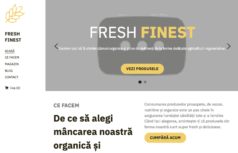 Cel mai bun șablon proaspăt