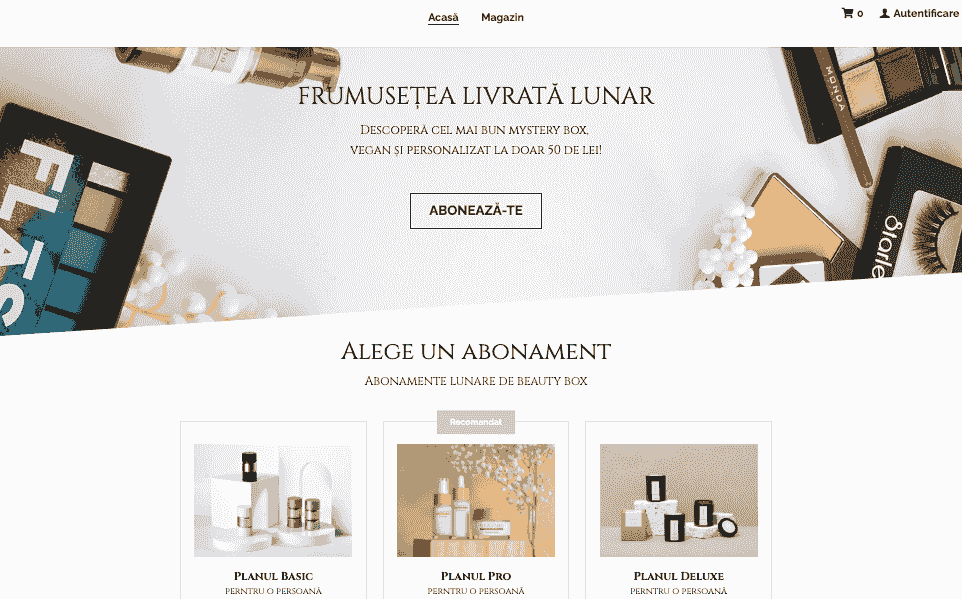 Șablon pentru site-ul web de comerț electronic Mystery Box