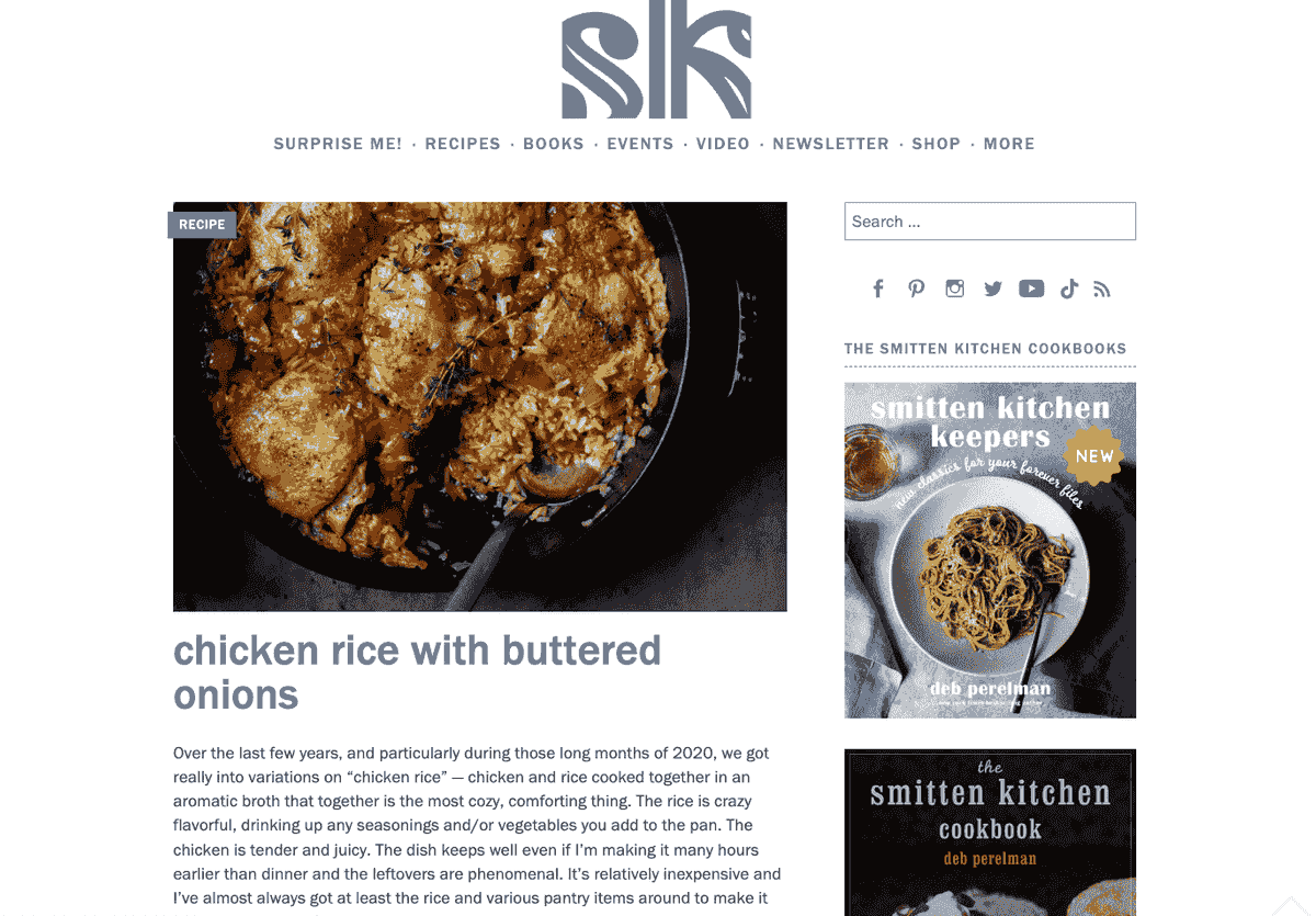 Przykłady blogów nr 3: Smitten Kitchen
