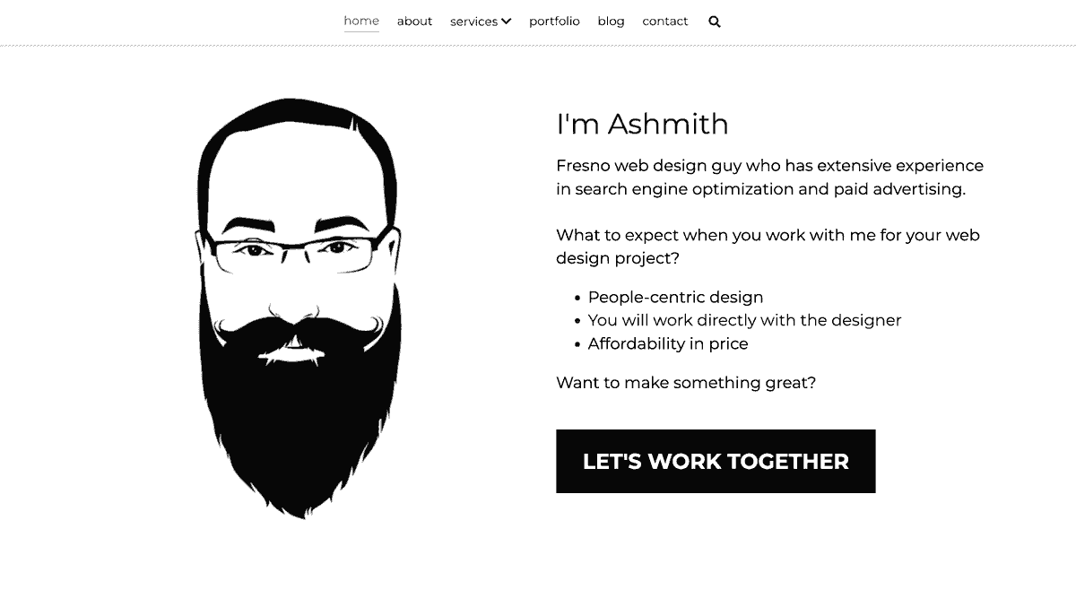 Imagen tomada de un sitio web de un usuario de Strikingly