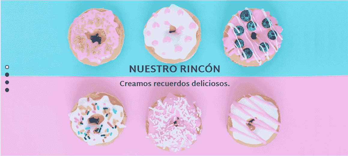 Plantilla para esquinas de pastelería de Strikingly