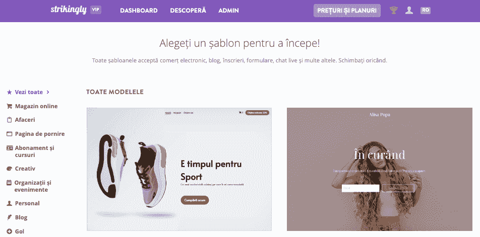 Brand Influencer - creează un site web cu aspect profesional folosind o placă de echipă