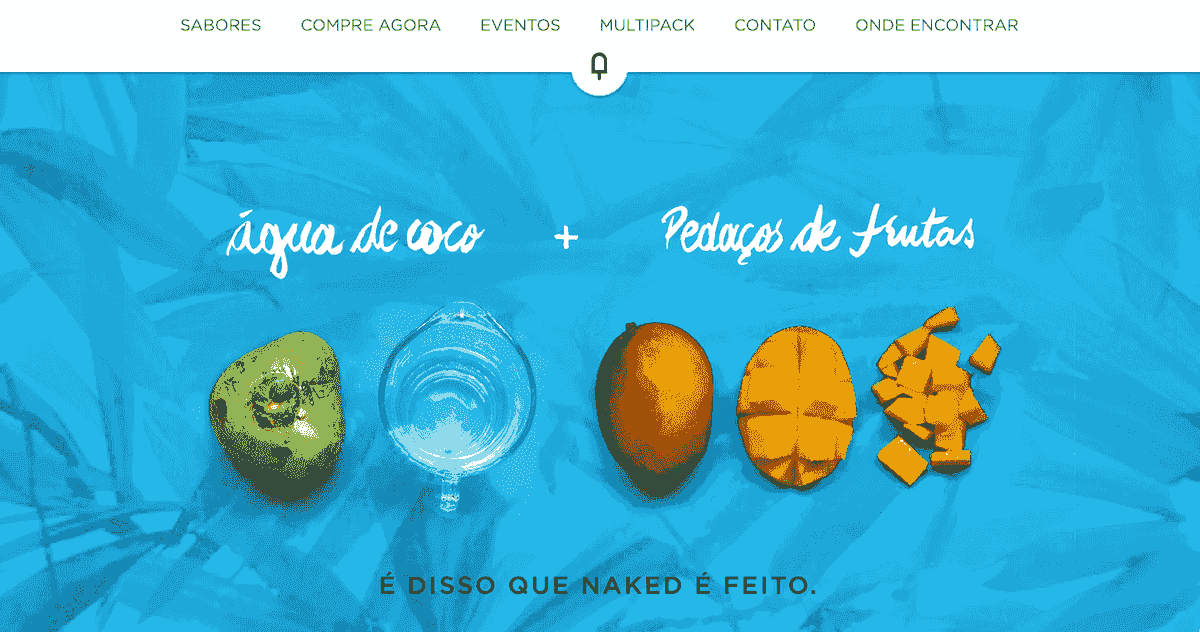 Naakte website landingspagina