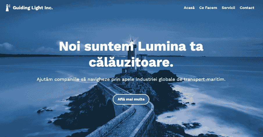 Strikingly Editor - Butonul de apel la acțiune