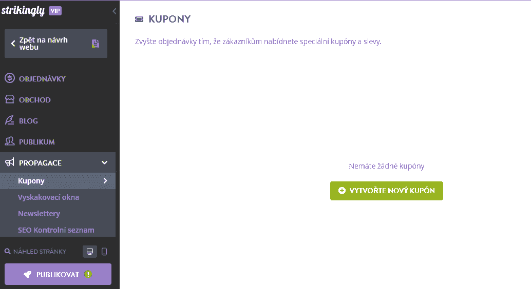 Nápadně přidejte kupón