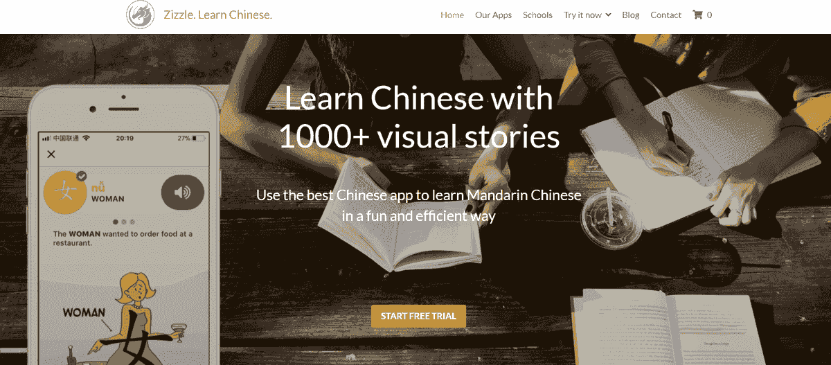 Platform Zizzle dengan Strikingly