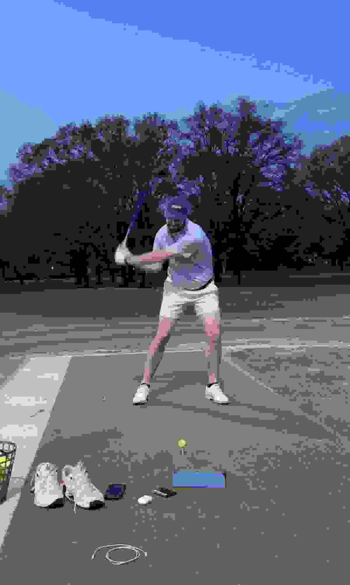 Mark Rippy teaching Rachon Johnson the "Shaft Awareness Drill" at Vantage Point Golf Center. Mark Rippy teaching Rachon Johnson the "Shaft Awareness Drill" at Vantage Point Golf Center.