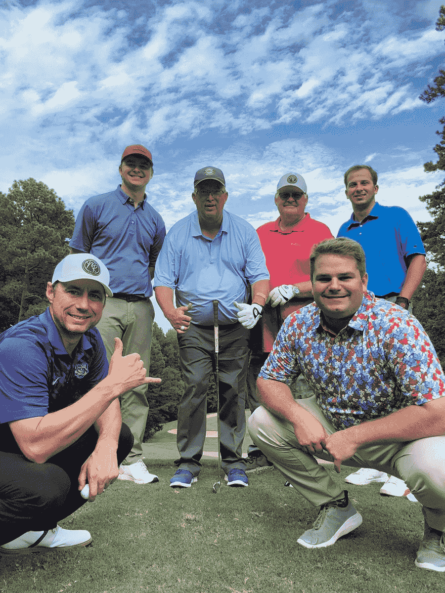Mark Rippy with a group of his students after a group lesson at Cortez Golf Course in Hot Springs Village. Mark Rippy with a group of his students after a group lesson at Cortez Golf Course in Hot Springs Village.