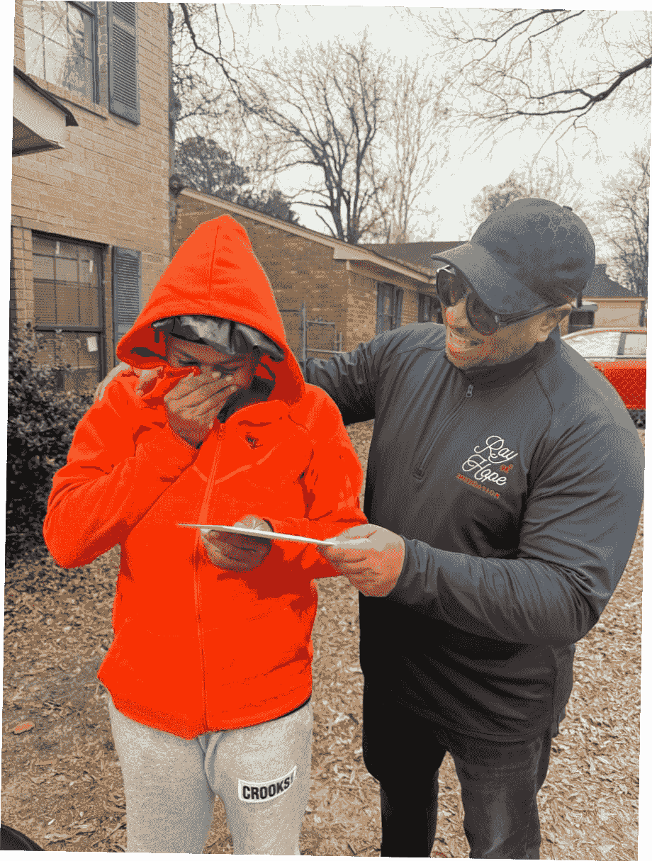 Become a Part of Our Mission to Uplift Families Join Us in Spreading Joy The Ray of Hope Foundation is dedicated to supporting children and families in under-resourced communities. By providing financial gifts and essential items, we uplift and inspire those in need. This mission is personal to founder, Dr. Joris Ray, whose passion for giving back has brought hope and joy to countless families. This year, he invites you to join him in making the holiday season brighter for families in Memphis. Become a Part of Our Mission to Uplift Families Join Us in Spreading Joy The Ray of Hope Foundation is dedicated to supporting children and families in under-resourced communities. By providing financial gifts and essential items, we uplift and inspire those in need. This mission is personal to founder, Dr. Joris Ray, whose passion for giving back has brought hope and joy to countless families. This year, he invites you to join him in making the holiday season brighter for families in Memphis.