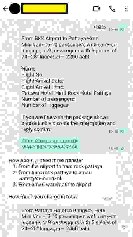 whatsapp enquiry and booking