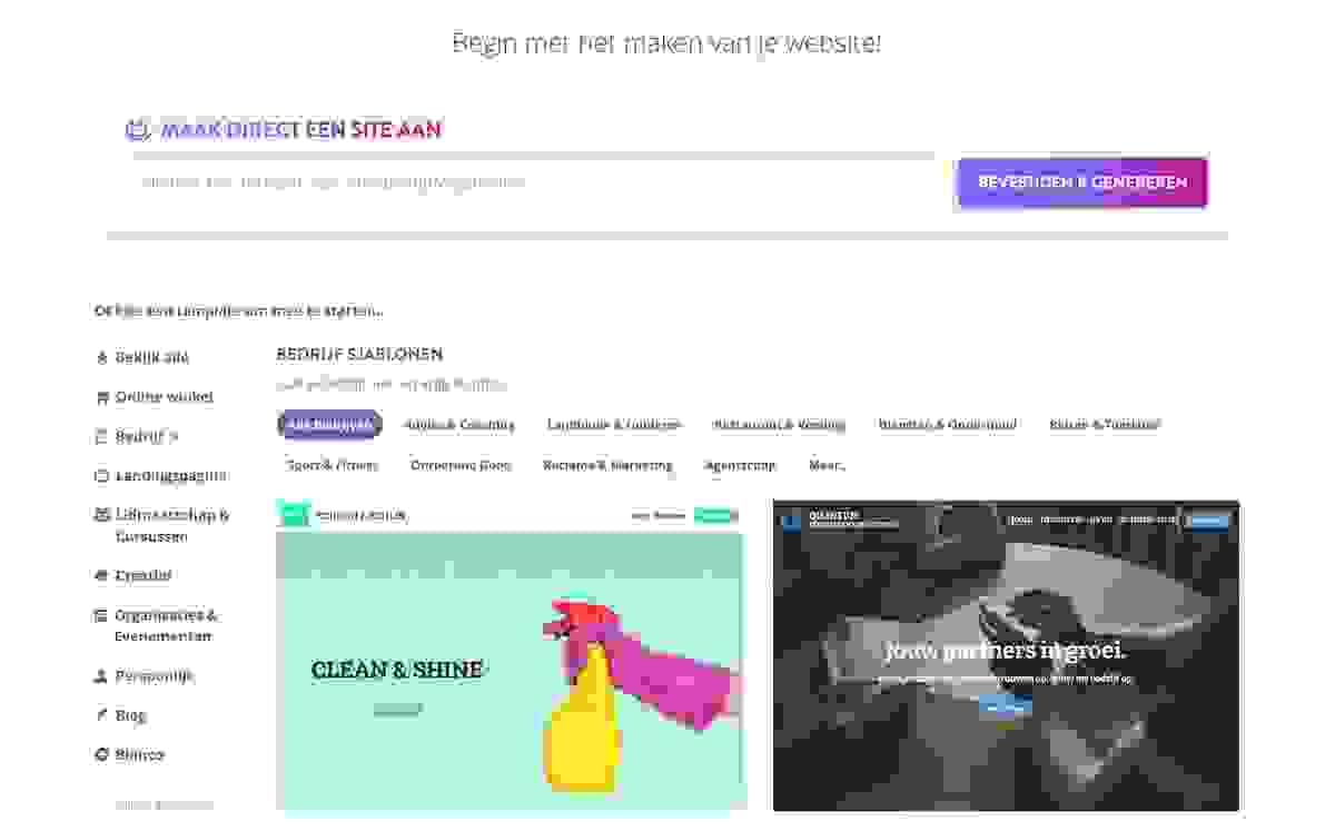 Prachtige Websitesjablonen voor Uw Bedrijf