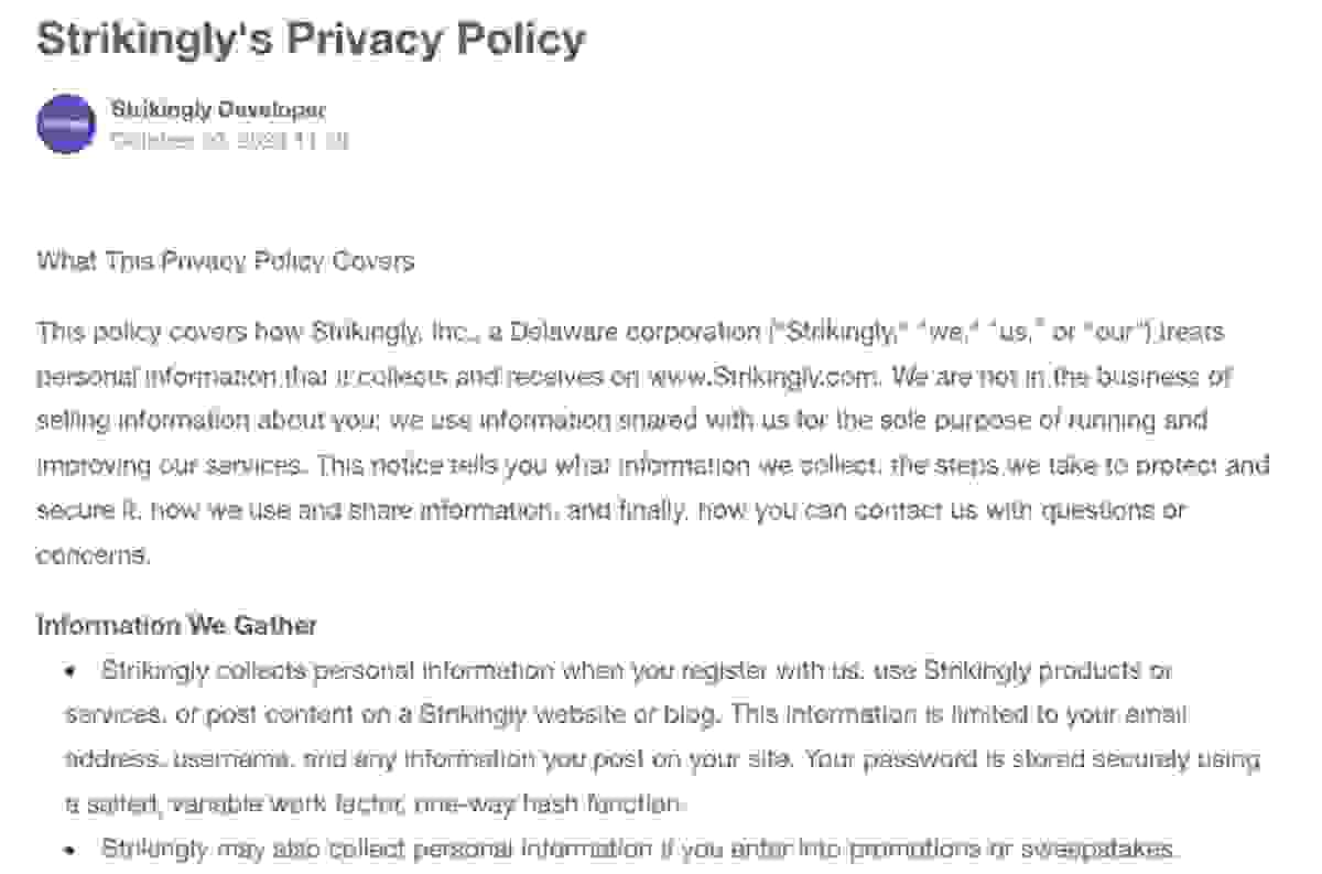 Política de Privacidade Facilitada com Strikingly: Um Guia Passo a Passo para 2024