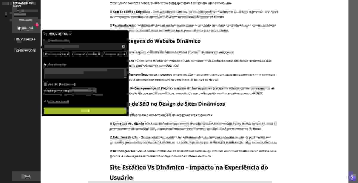Escolhas Cruciais: Navegando no Impacto do SEO em Design de Websites Estáticos vs Dinâmicos