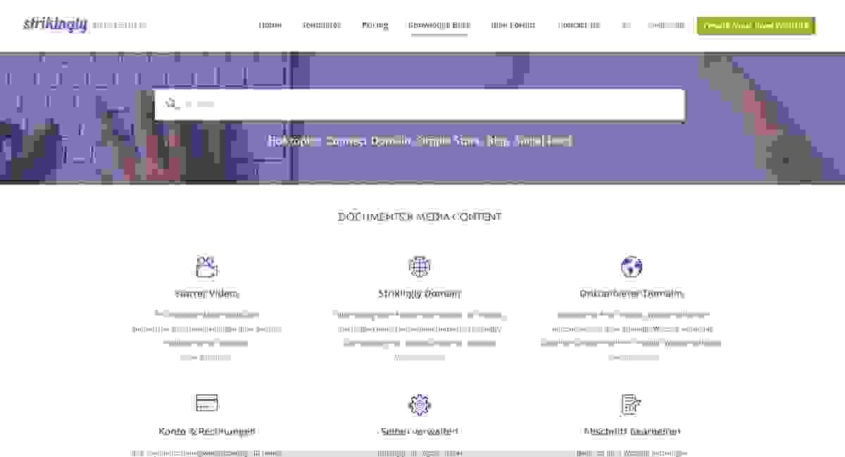 Gestalten Sie Ihre FAQ-Seite mit Strikingly