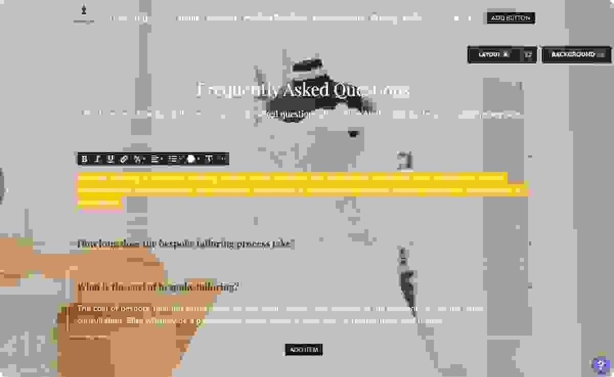 Ontwerp uw FAQ-pagina met Strikingly