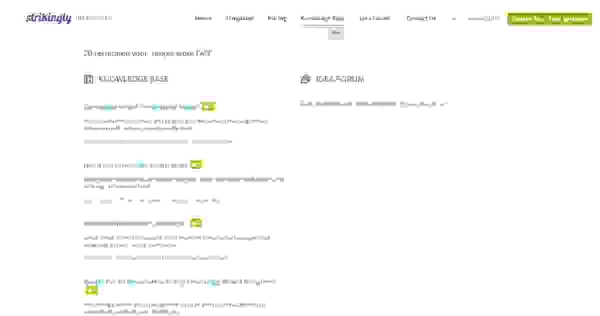 Ontwerp uw FAQ-pagina met Strikingly