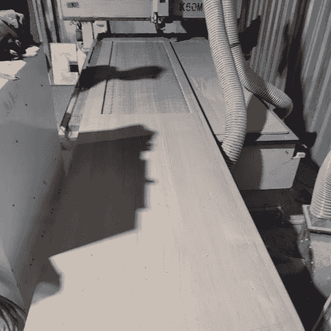 Hardwod Slab decked and rebated with CNC Hardwod Slab decked and rebated with CNC