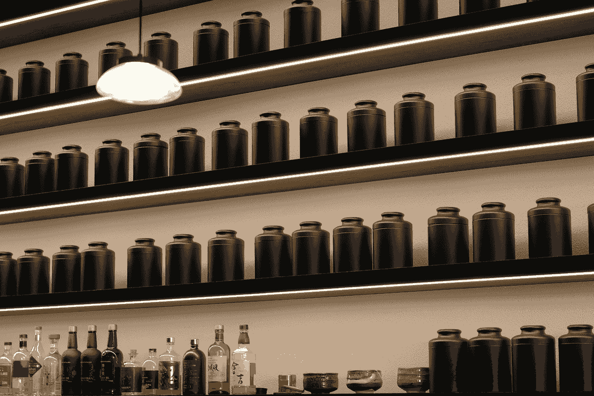 Different types of kitchen cabinets displayed in showroom