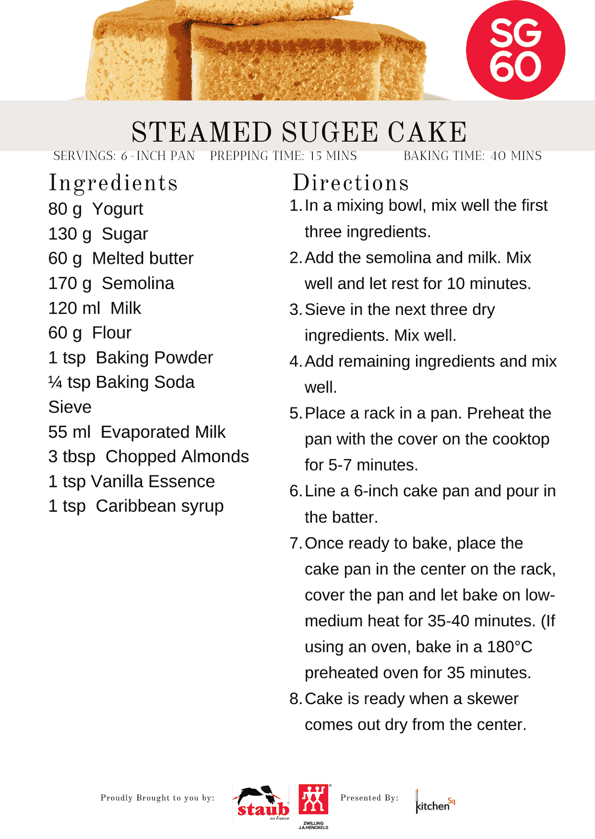 Sugee cake 