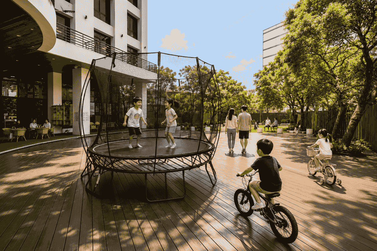 富立登國際大飯店1F戶外悠活綠園與親子休閒空間 富立登國際大飯店1F戶外悠活綠園與親子休閒空間