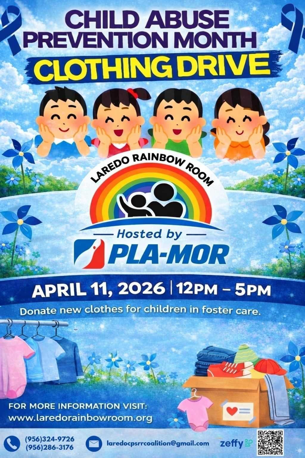 Child Abuse Prevention Month Clothing Drive at Pla-Mor