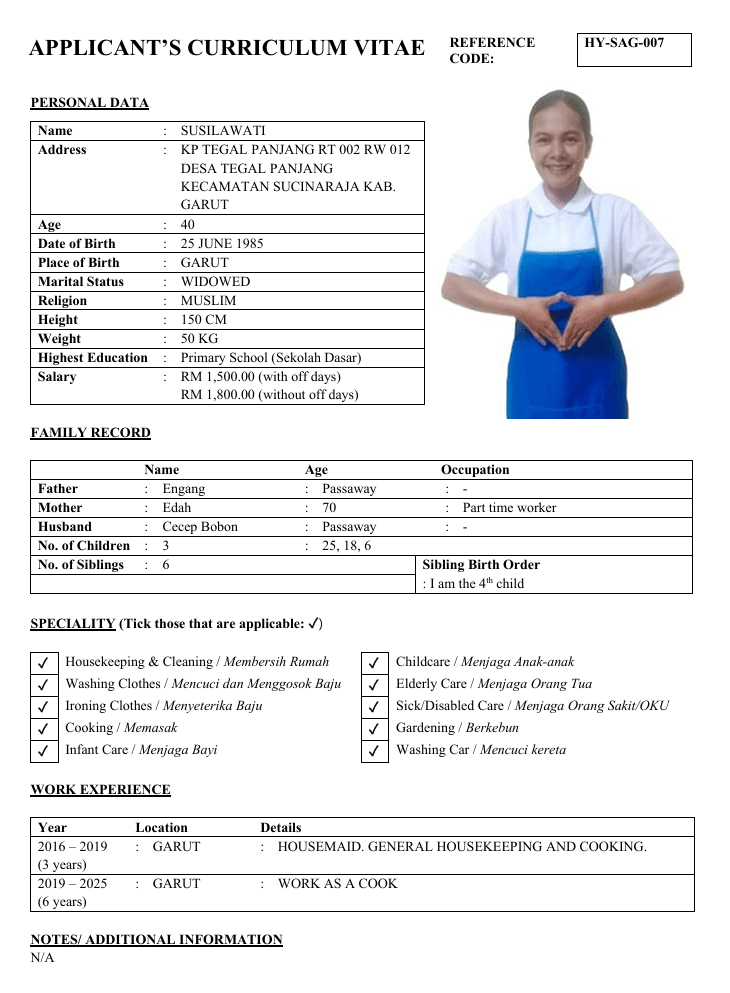 Susilawati (HY-SAG-007)