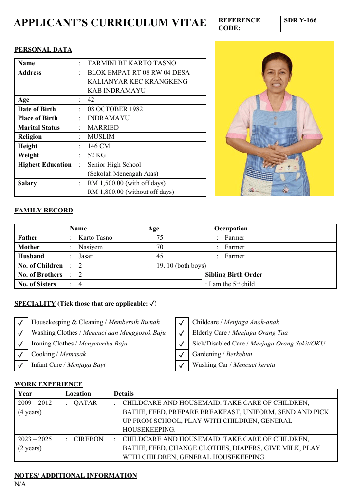 Tarmini BT Karto Tasno (SDR Y-166)