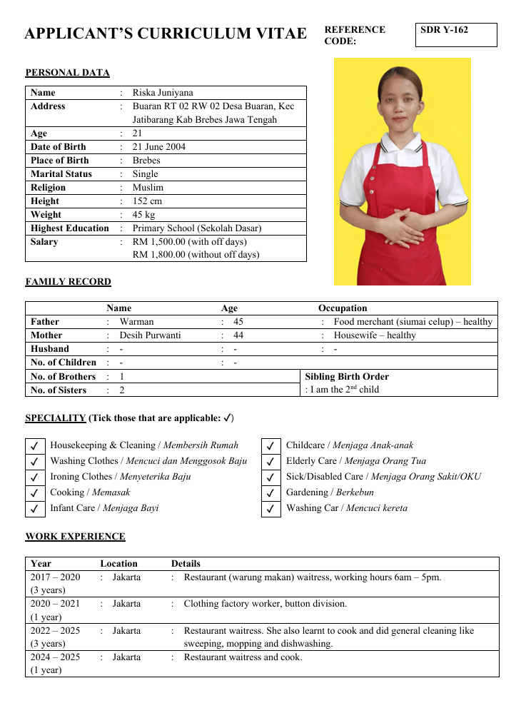 Riska Juniyana (SDR Y-162)