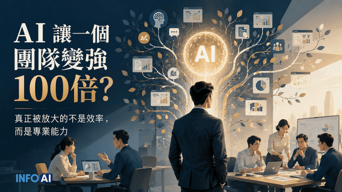 InfoAI | AI 正在改變的可能不只是工作效率，而是專業能力如何被放大與傳承。