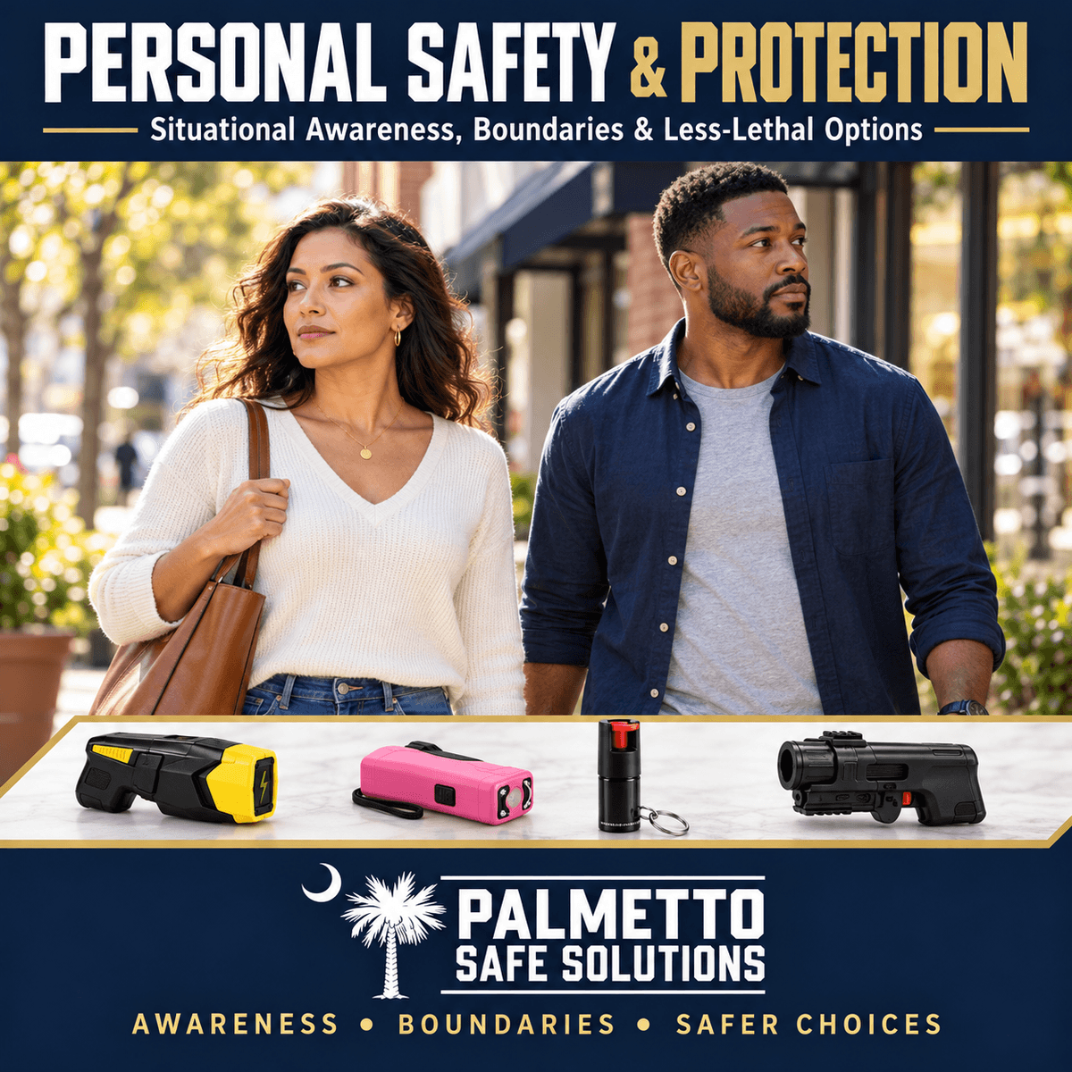 Personal Safety and Protection: situational awareness, boundaries and less-lethal options