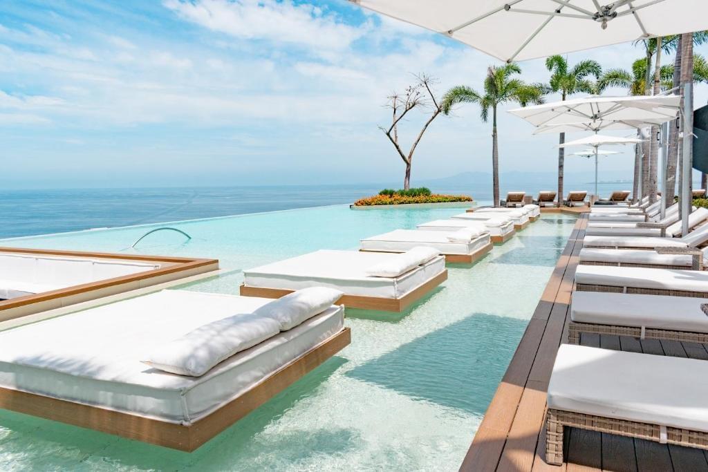 Rooftop infinity pool at luxury residence in Puerto Vallarta. Rooftop infinity pool at luxury residence in Puerto Vallarta.