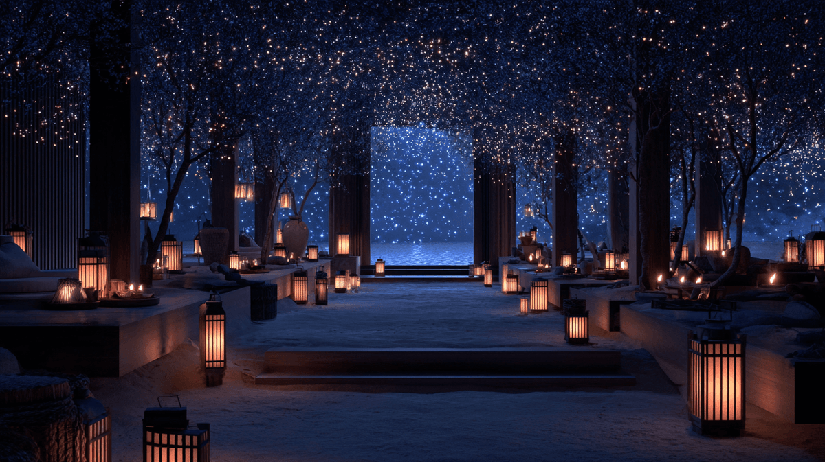 Revo nighttime wellness ritual with soft lighting and modern sanctuary atmosphere for emotional reset