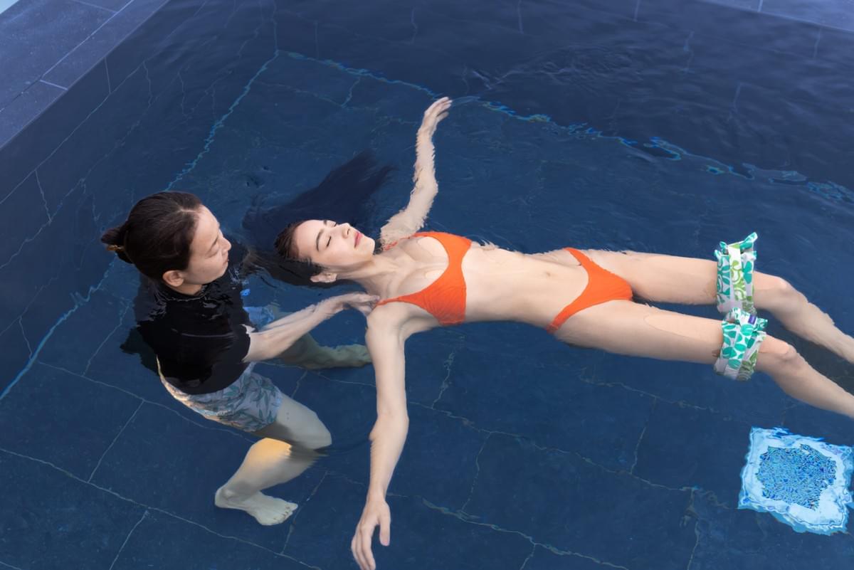 Watsu and Reiki inspired wellness therapy setting