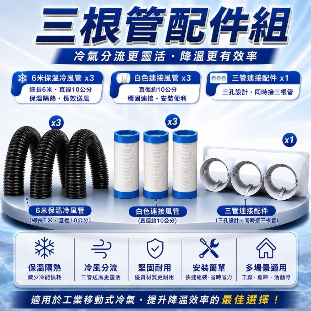 〈限時價 僅三天〉分流三管PC90-AQEE 工業移動式冷氣10~22坪