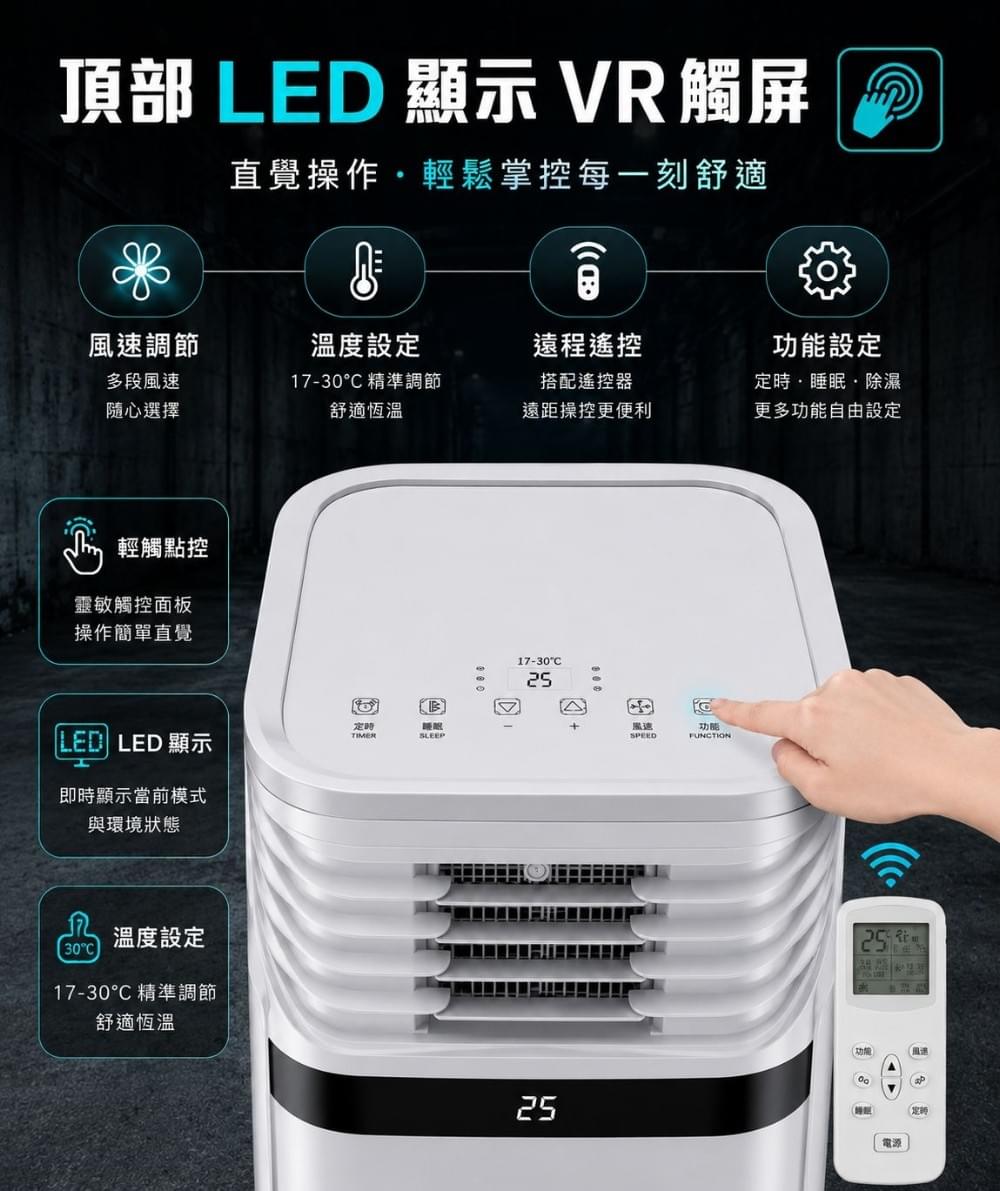 〈限時價 僅三天〉分流三管PC90-AQEE 工業移動式冷氣10~22坪