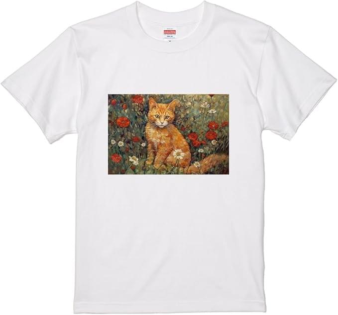 ウクライナ在住のイラストレーターAzotさんのイラストをデザインしたTシャツ『モザイクの猫』です。