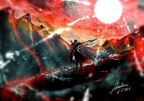 CryptoGames社のNFTアートプラットフォームNFTStudioにて販売中のNFTアート。イラストレーターyUneshi氏作。