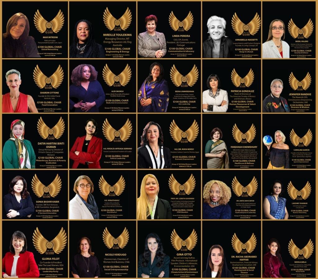 G100 Global Women Leaders includes Alex Okoroji, G100 Global Chair for Media Arts & Communication.