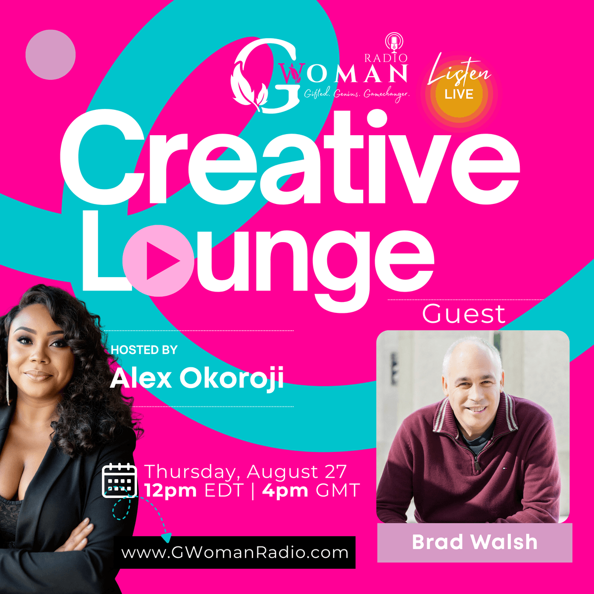 Episode 1: Finding Your Creative Voice with Guest - Brad Walsh on G-Woman Radio