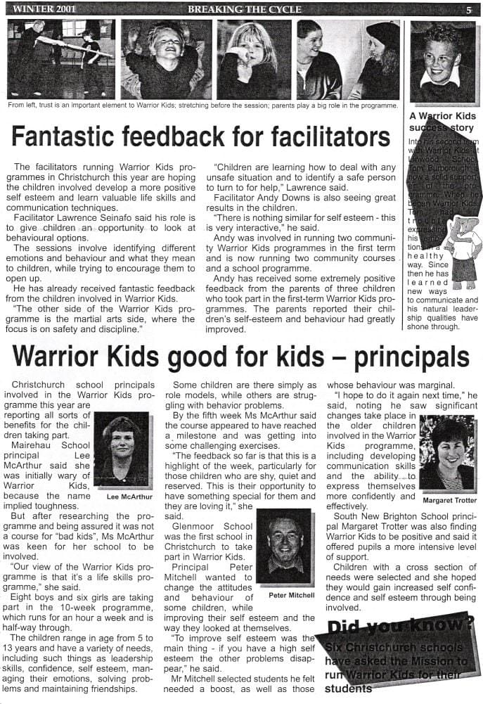 Tim Tipene Warrior Kids
