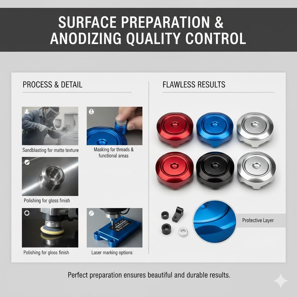 surface finishing preparation for anodized parts