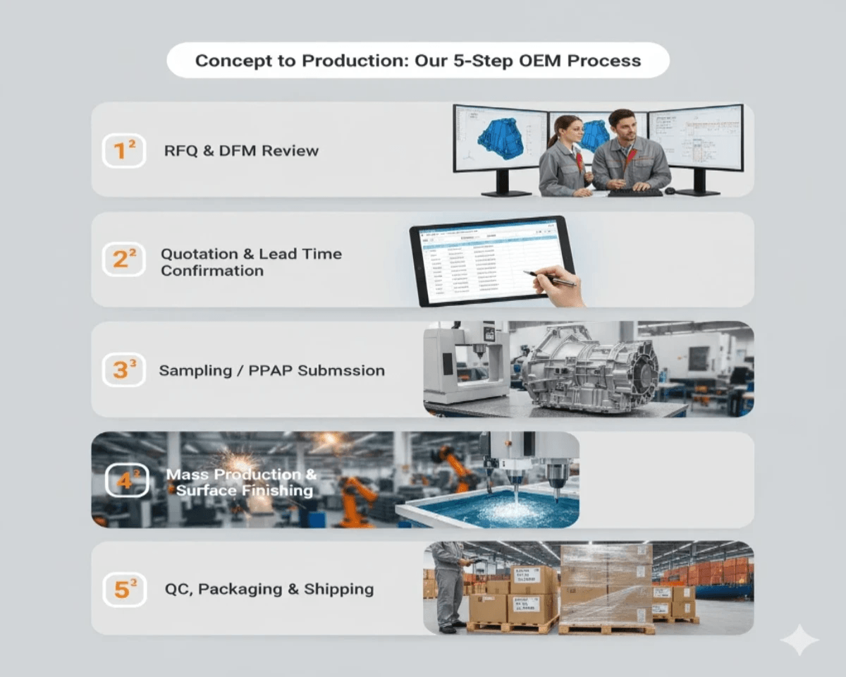 oem automotive parts supplier manufacturing process from rfq to ppap