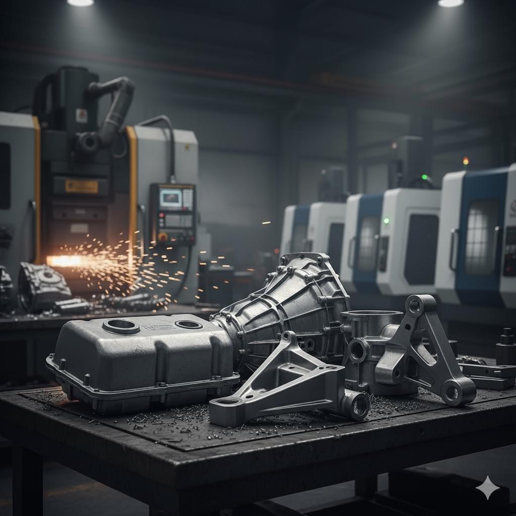 aluminum battery housing and cooling plate for EV automotive components