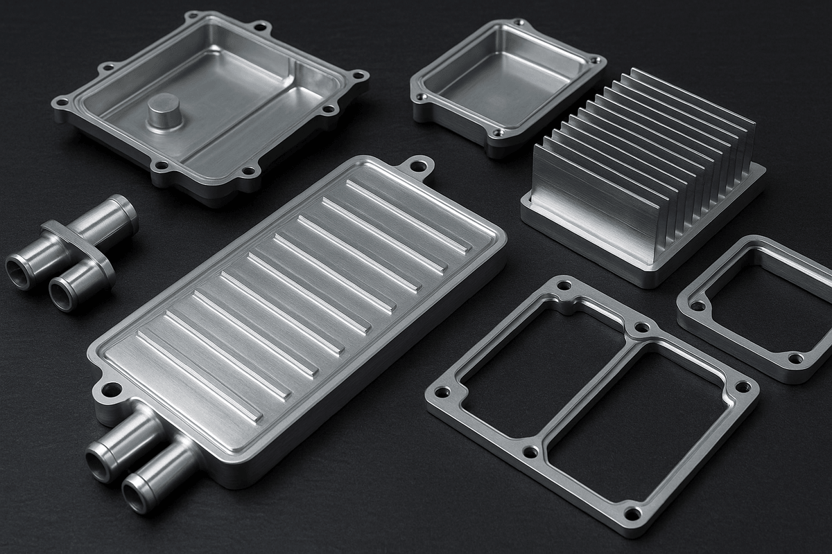 anodized aluminum battery housing for energy storage systems with ribbed structure and precision screw holes