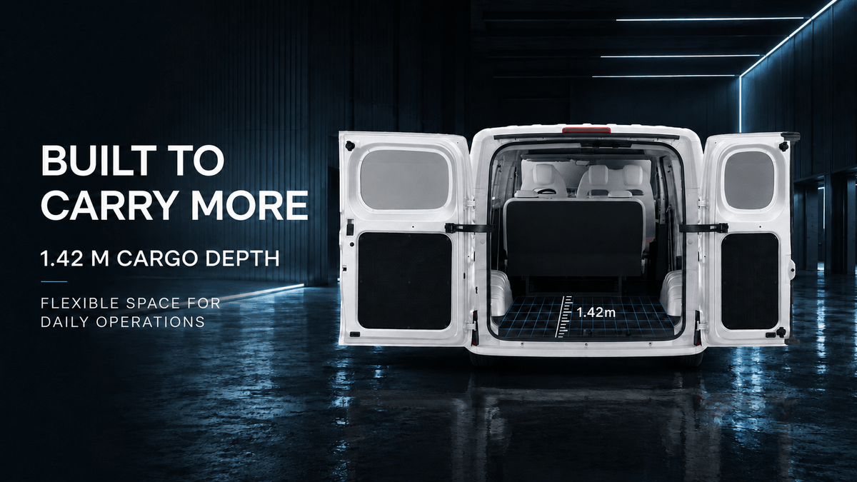 BUILT TO CARRY MORE. 1.42 m cargo depth.