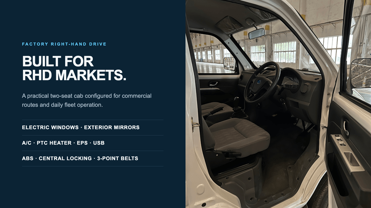 2.5T RHD Electric Mini Truck