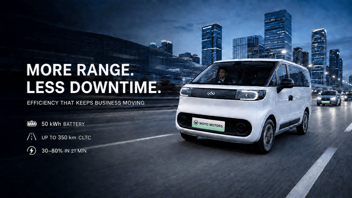 MORE RANGE. LESS DOWNTIME. Efficiency that keeps business moving.