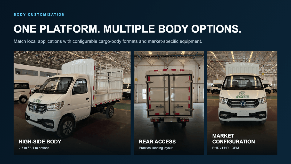 2.5T RHD Electric Mini Truck
