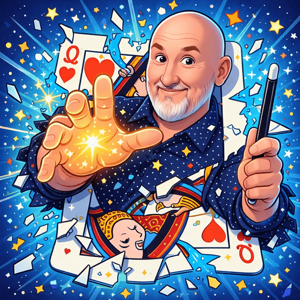 South Florida Magician Brent Gregory performing on stage at Broward festival